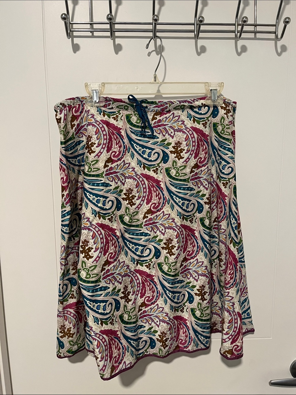 Vintage Y2K The Limited Paisley Print Drawstring Skirt Bohemian Fairy Whimsical